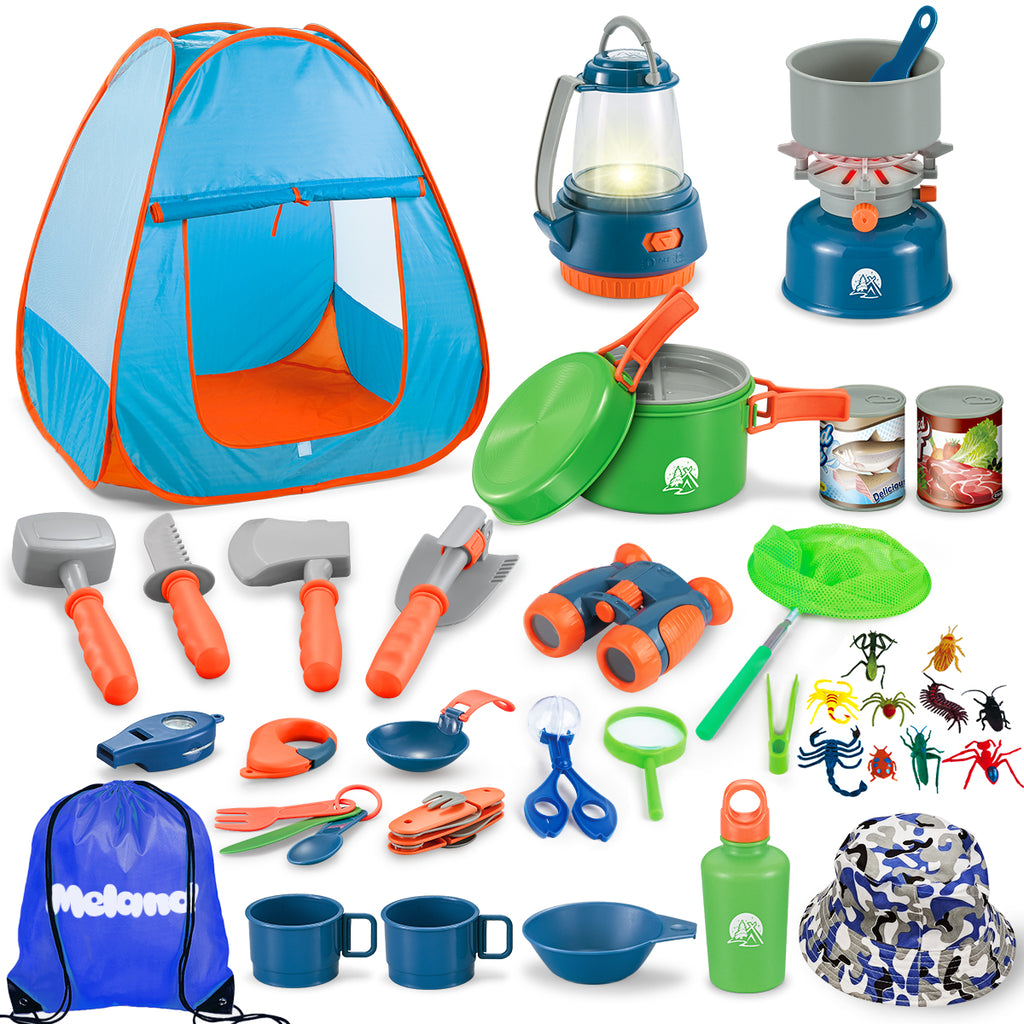 Kids Camping and Outdoors Set with Tent - Meland Pretend Play Toy