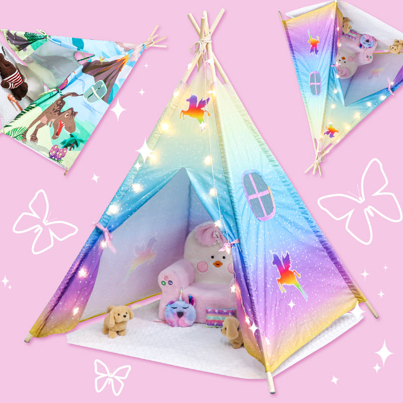 Unicorn teepee tent and the other pretend play collection