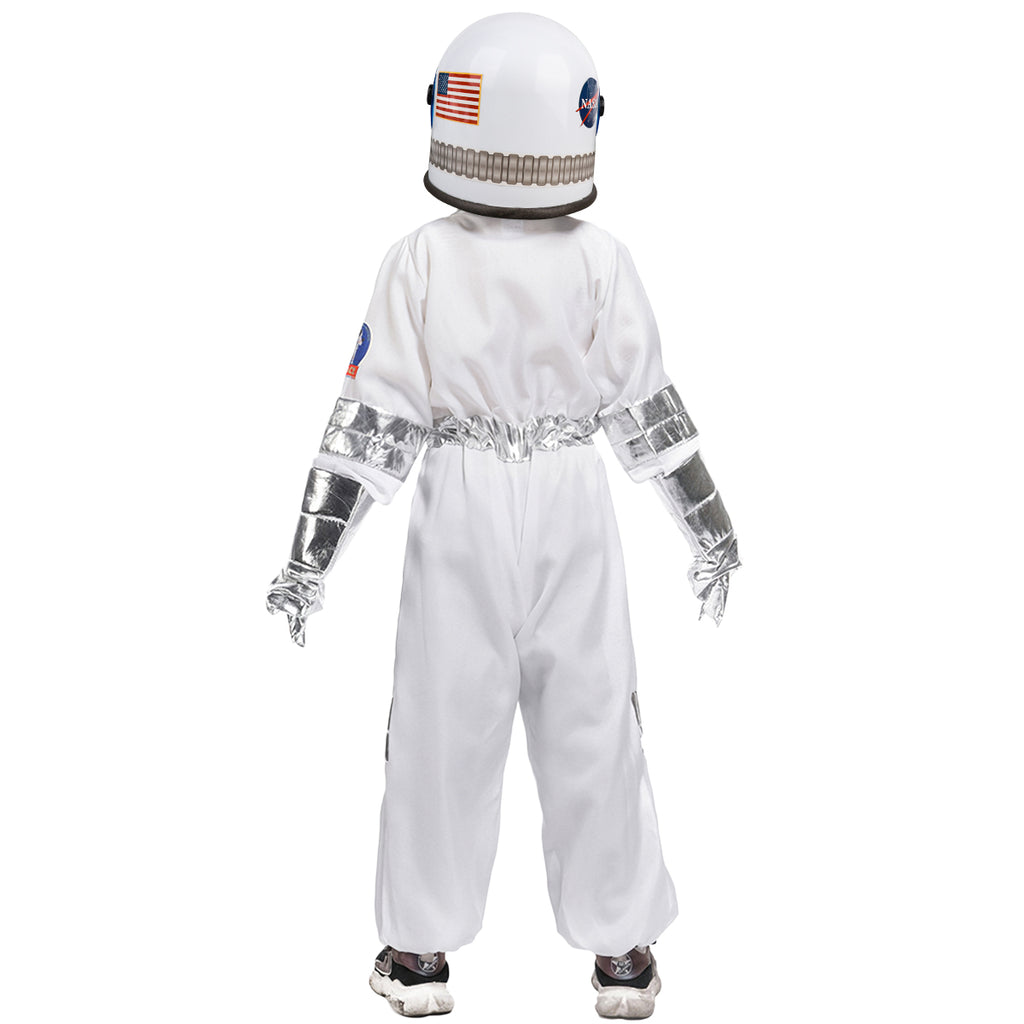 The behind of the Kids Astronaut Costume With Helmet