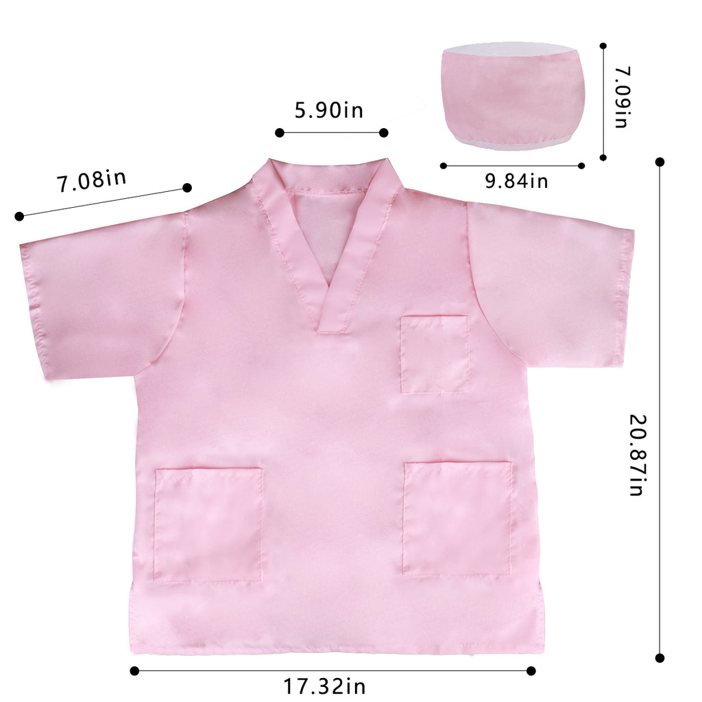 Dimension of the girls doctor costume from Kids doctor play set
