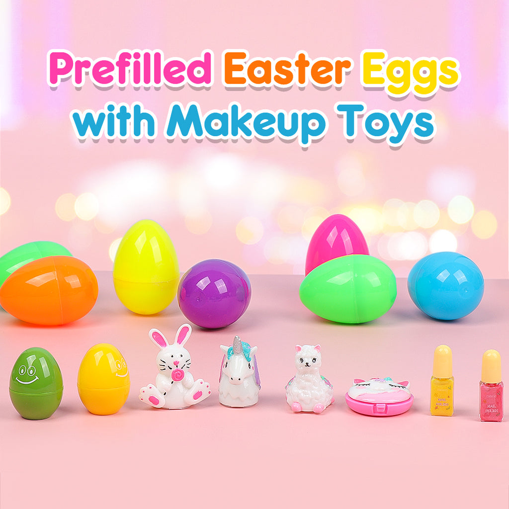 Prefilled Easter eggs with makeup toys