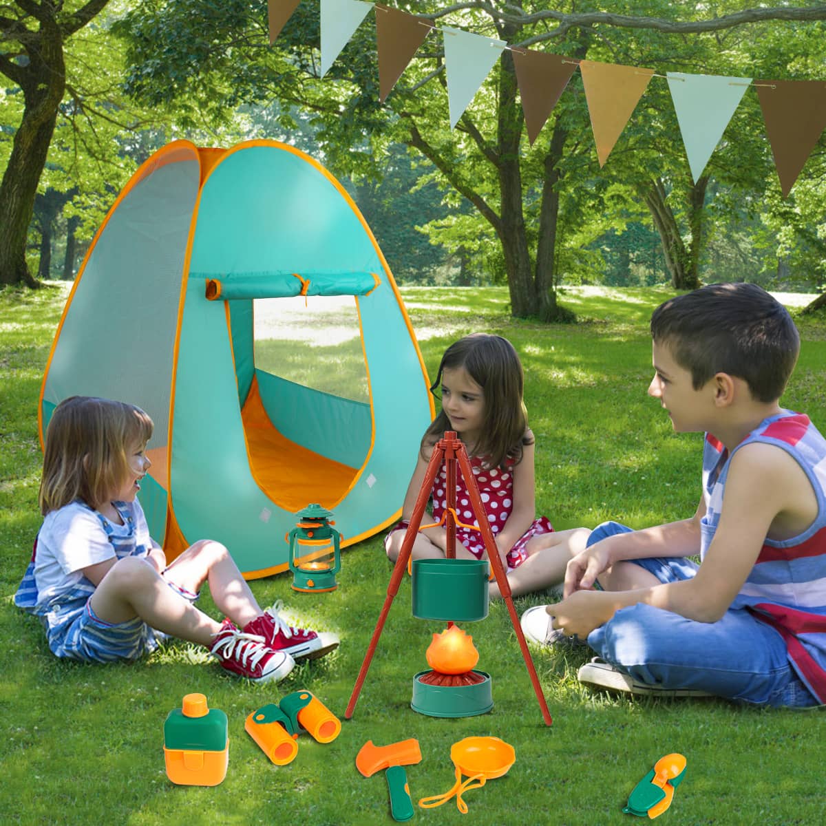 Camping Gear for Kids - Outdoor Play Set with Tent | Meland