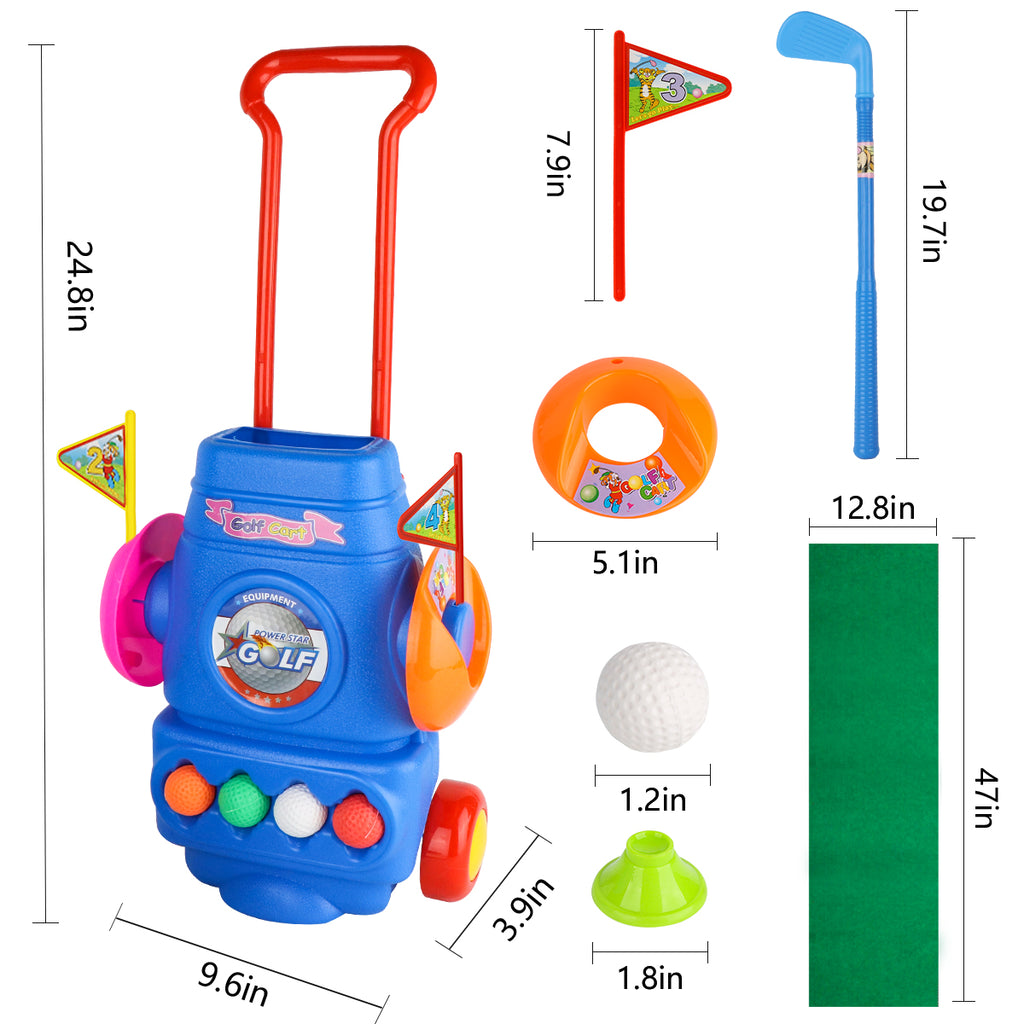 What you will find in the colorful kids golf club set